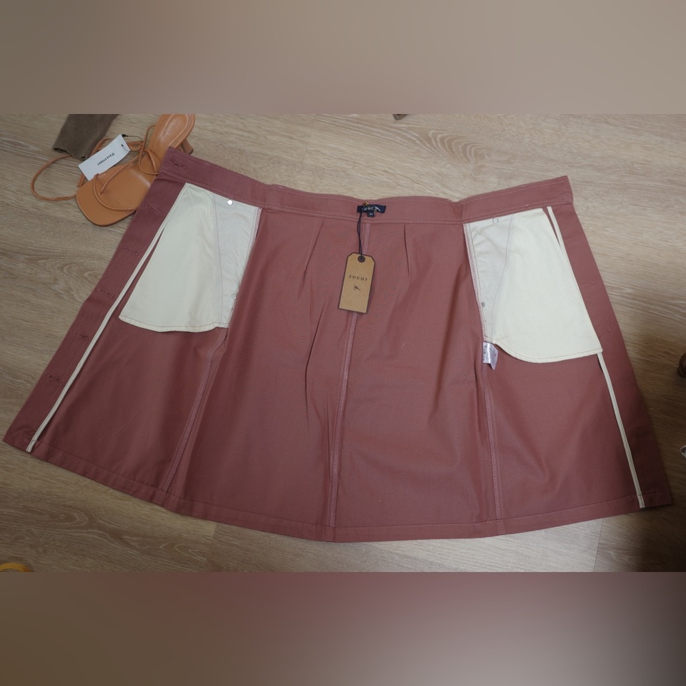 SOEUR Skirt 100% Cotton pink/ peach NWT - Picture 3 of 7